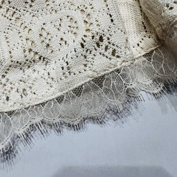 To The Max Skirt Women’s Sz 6 Linen Lace Ivory Lined (A0127) - Picture 3 of 6